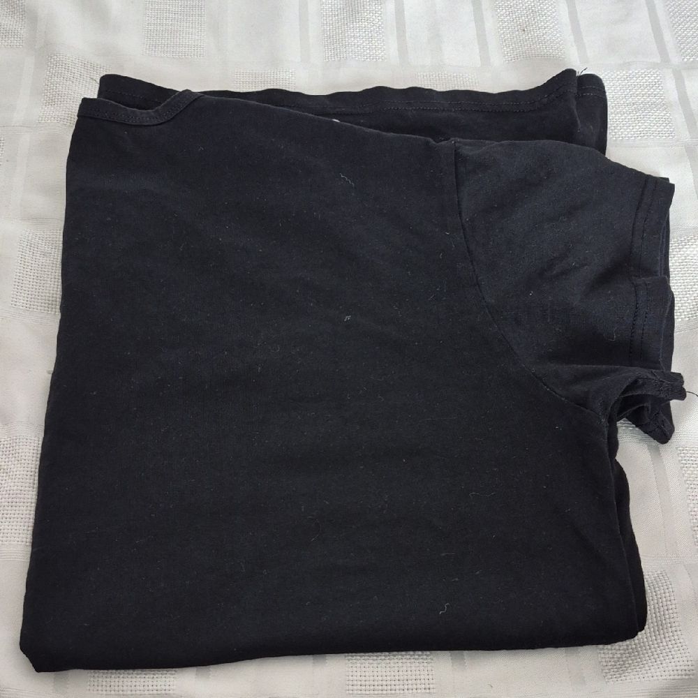 Women's Classic Black Short Sleeve Cotton Tee - Picture 16 of 16